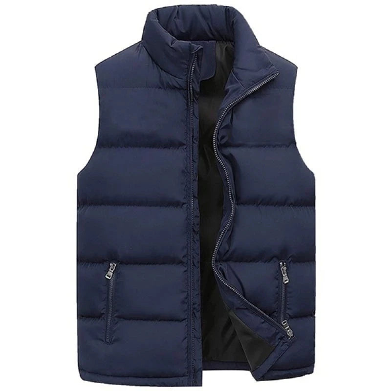 gilet da uomo  calde senza maniche Cappotto invernale con cerniera impermeabile