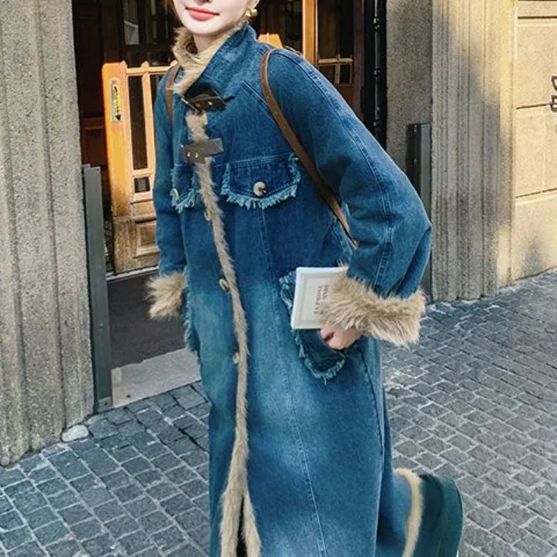 Giacca invernale Nuovo soprabito in lana d'agnello   cotone