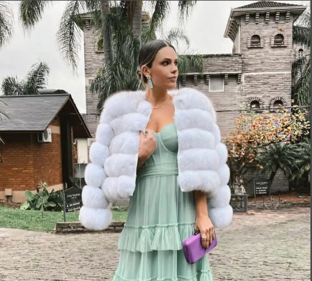 pelliccia di volpe  sintetica  da donna