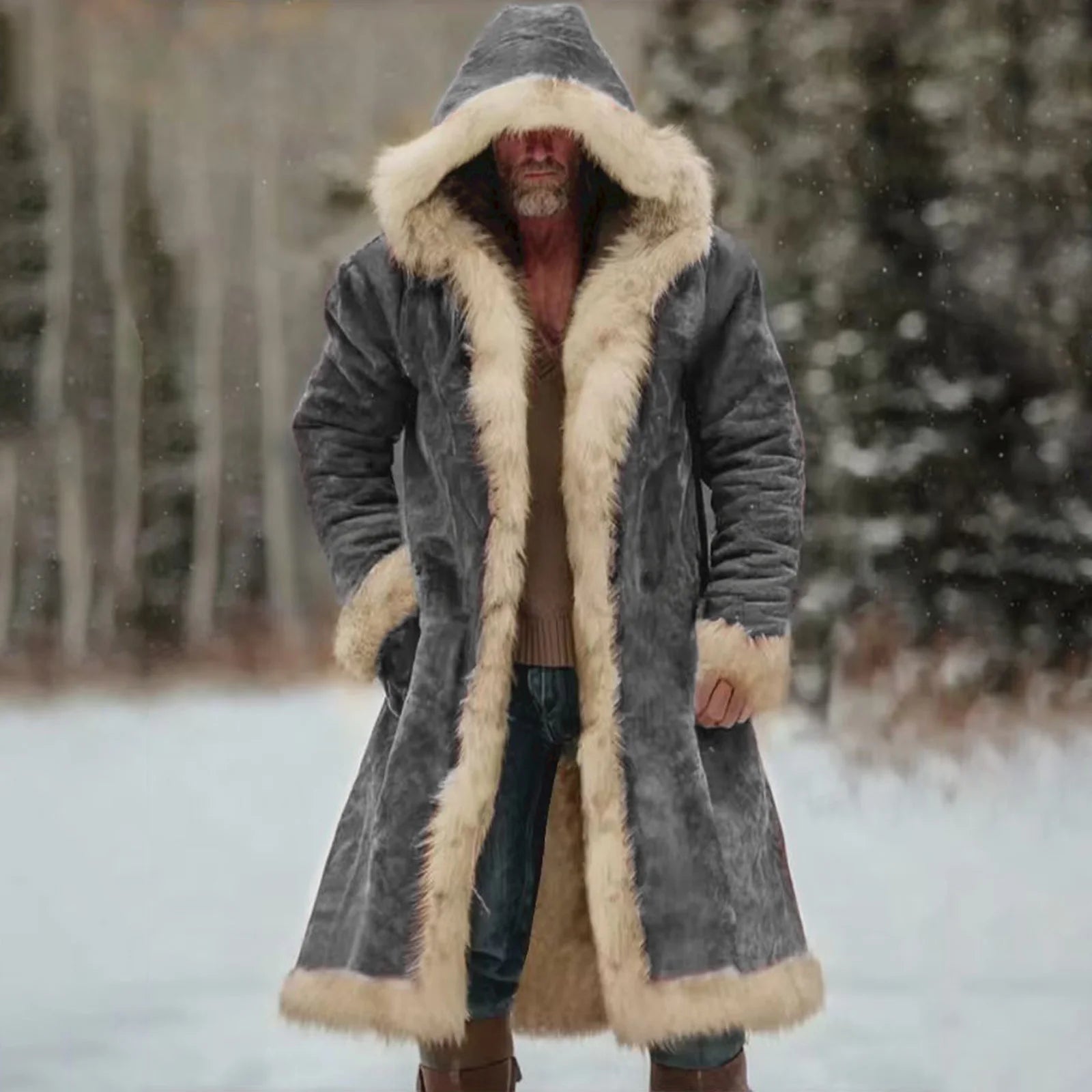 Giacca invernale da uomo  Tasca con bottoni